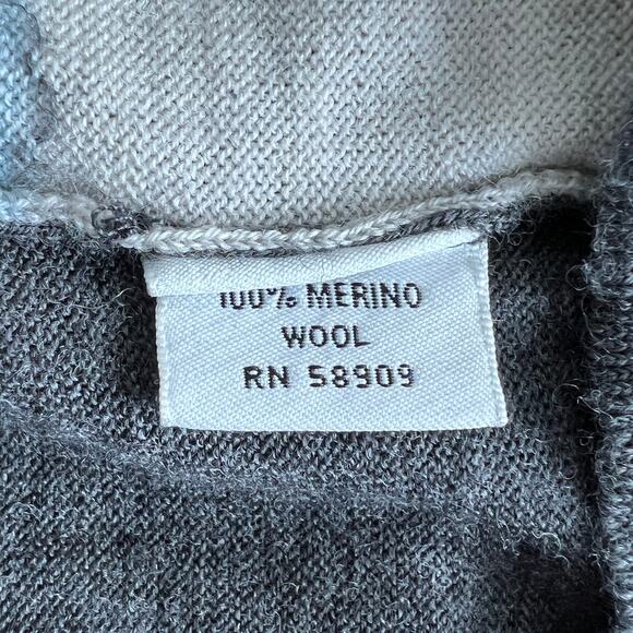 Murano Merino Wool Long Sleeve Pullover Sweater Men's Size XL Gray/Blue/Beige - Picture 4 of 6